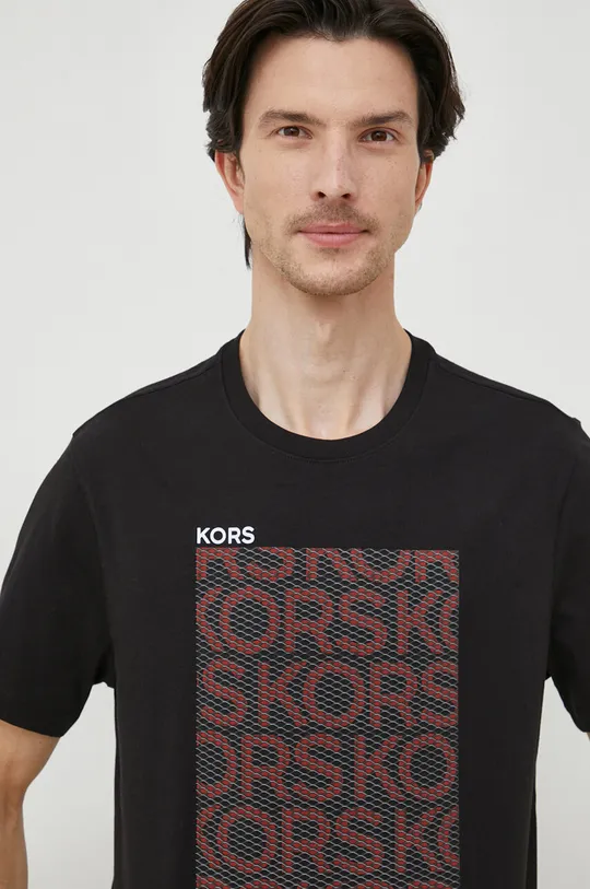 czarny Michael Kors t-shirt bawełniany