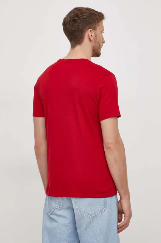 Βαμβακερό μπλουζάκι Guess κόκκινο