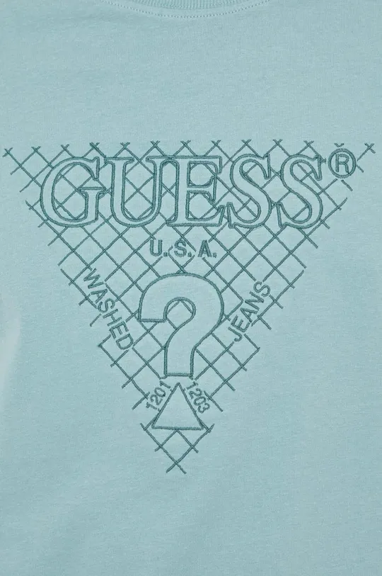 τιρκουάζ Βαμβακερό μπλουζάκι Guess