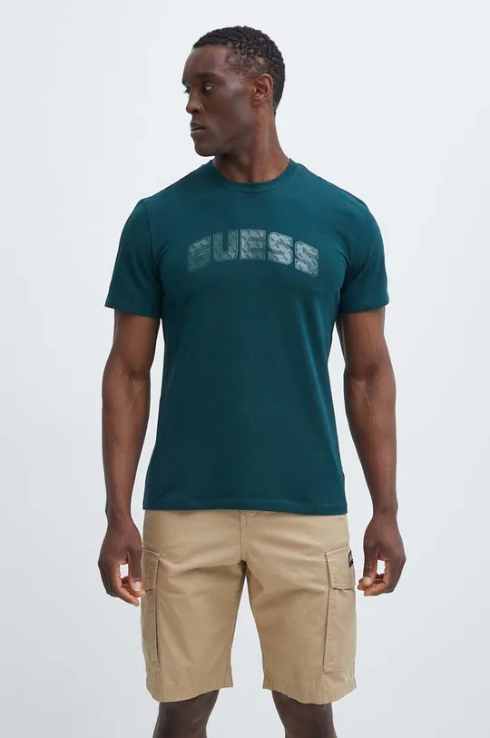 zöld Guess t-shirt GASTON