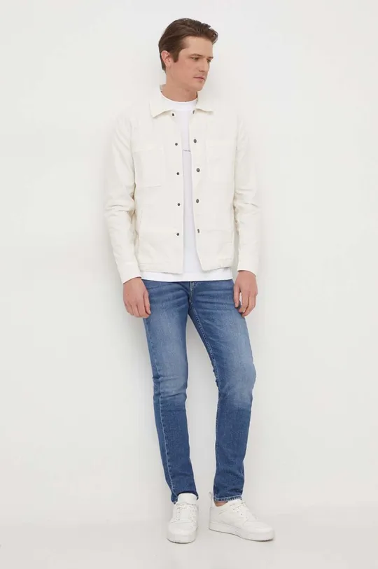 Calvin Klein Jeans t-shirt bawełniany biały