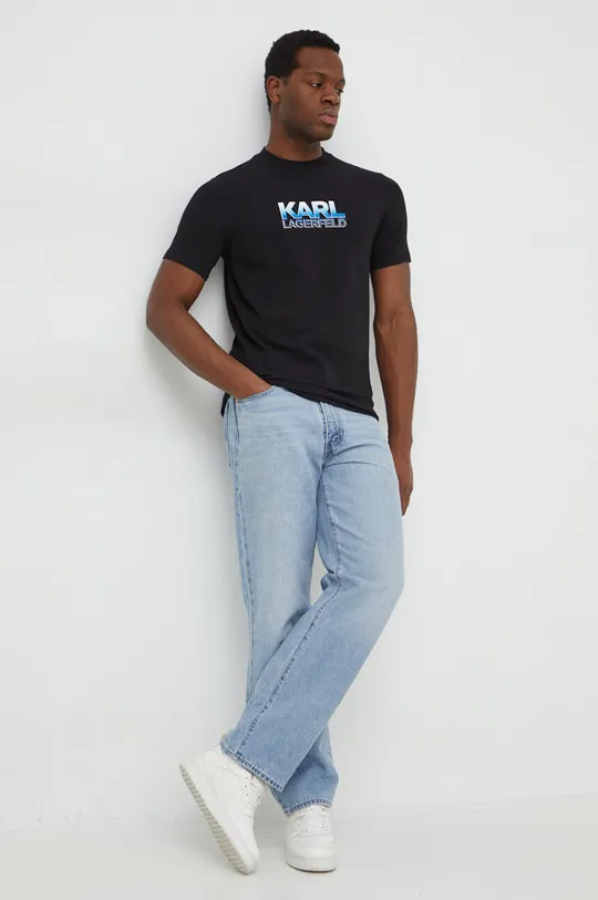 črna Kratka majica Karl Lagerfeld Moški