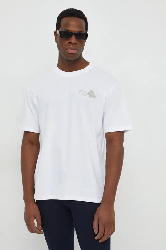 bianco Lindbergh t-shirt in cotone Uomo