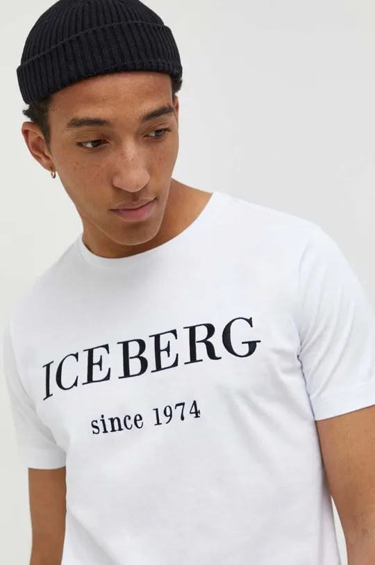 λευκό Βαμβακερό μπλουζάκι Iceberg