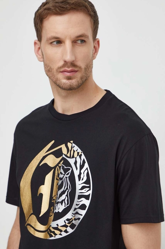 czarny Just Cavalli t-shirt bawełniany