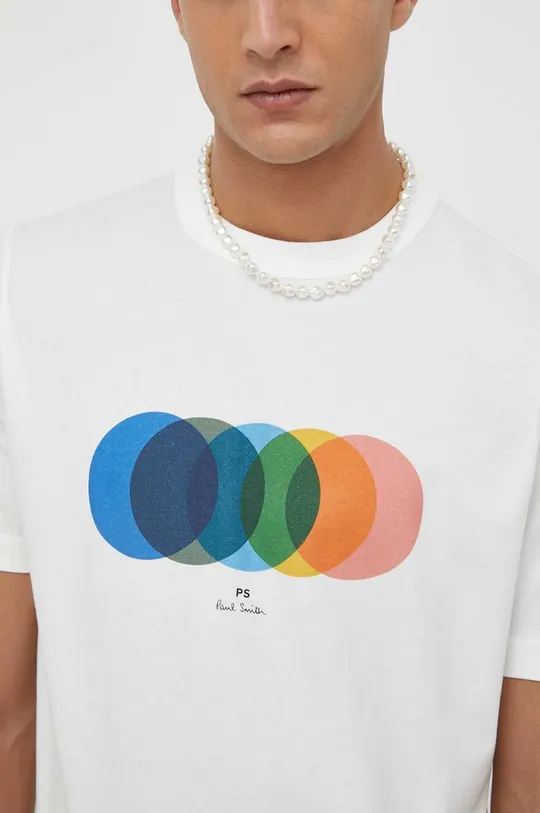 biały PS Paul Smith t-shirt bawełniany