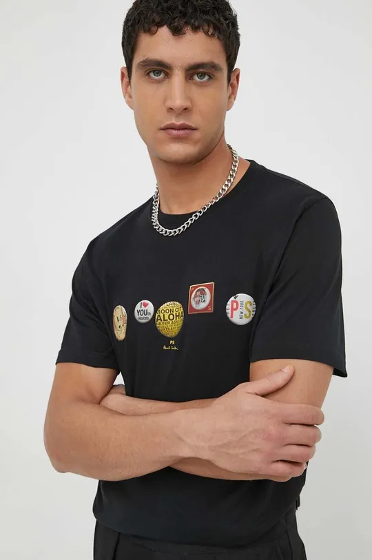 črna Bombažna kratka majica PS Paul Smith Moški