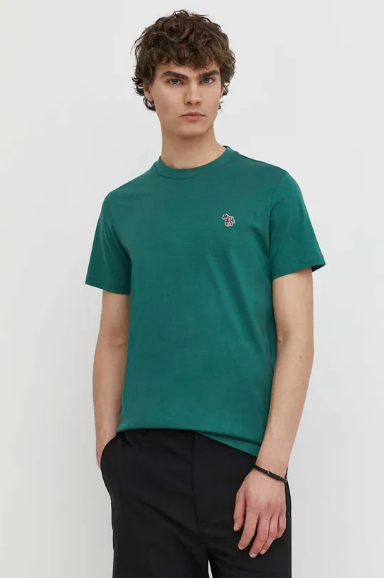 zielony PS Paul Smith t-shirt bawełniany Męski