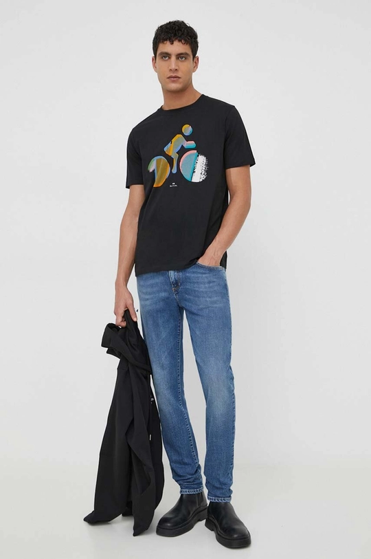 PS Paul Smith t-shirt bawełniany czarny