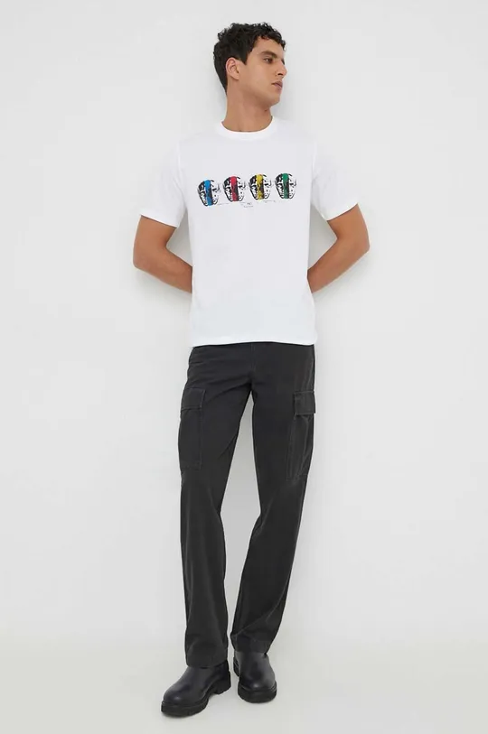 PS Paul Smith t-shirt bawełniany biały