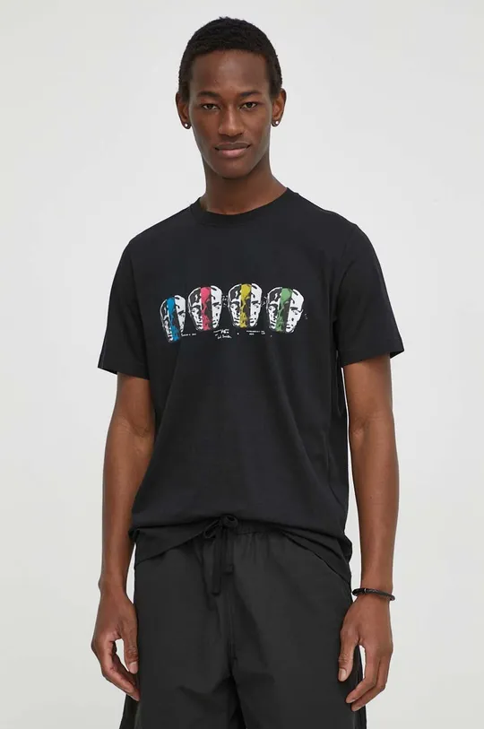 czarny PS Paul Smith t-shirt bawełniany Męski