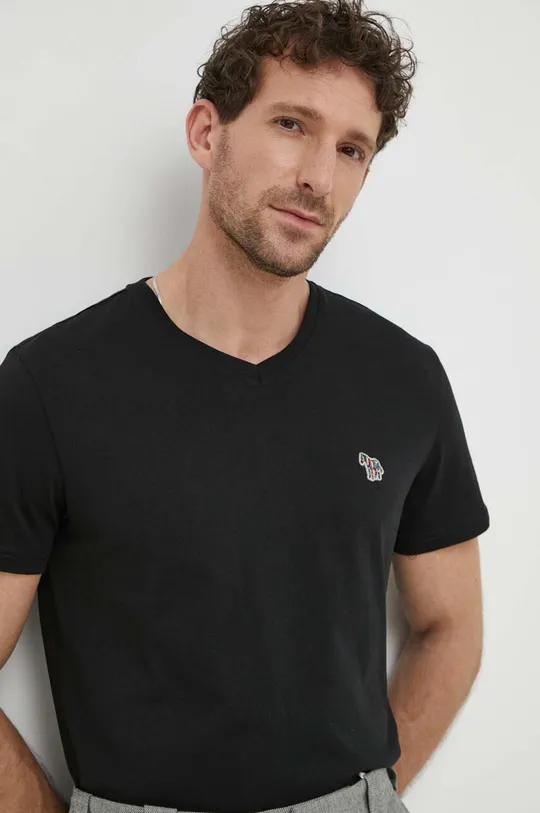 czarny PS Paul Smith t-shirt bawełniany