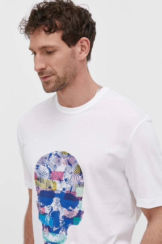 biały PS Paul Smith t-shirt bawełniany