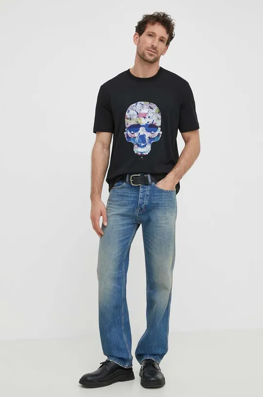 PS Paul Smith t-shirt bawełniany czarny