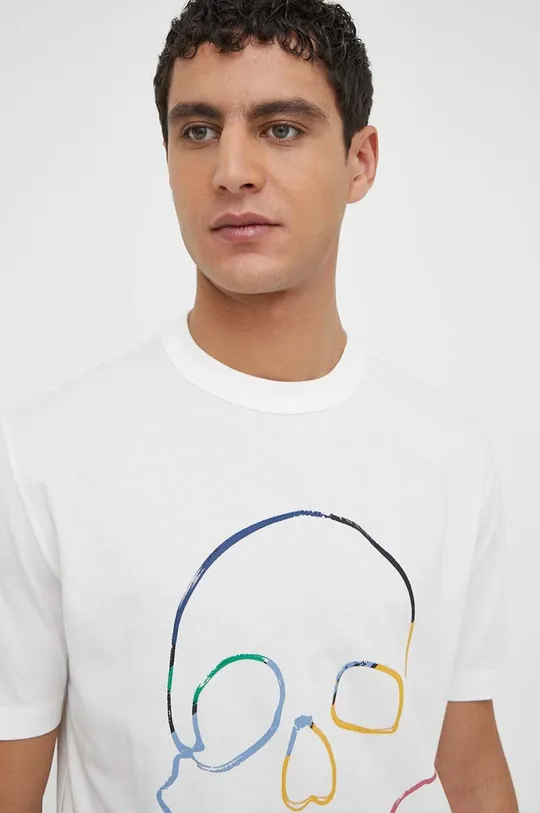 λευκό Βαμβακερό μπλουζάκι PS Paul Smith