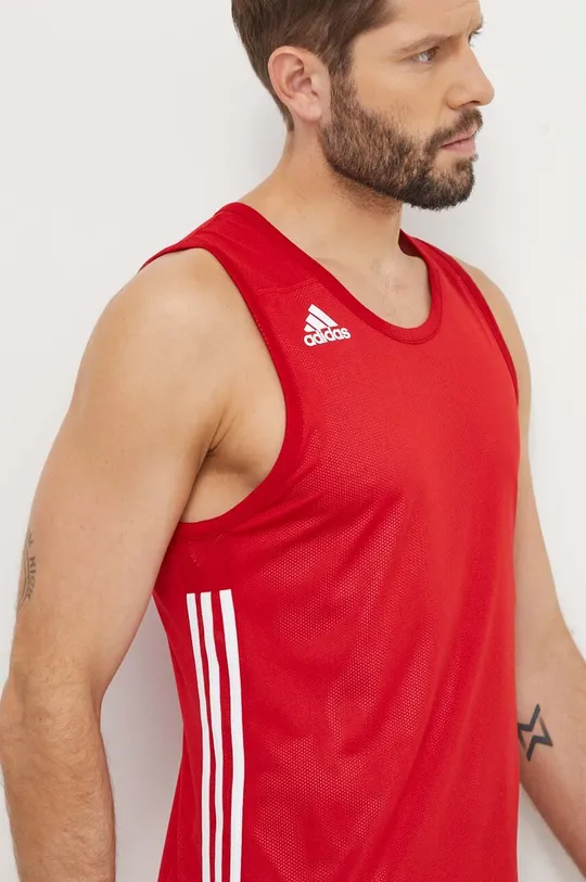 czerwony adidas Performance t-shirt treningowy dwustronny 3G Speed Męski