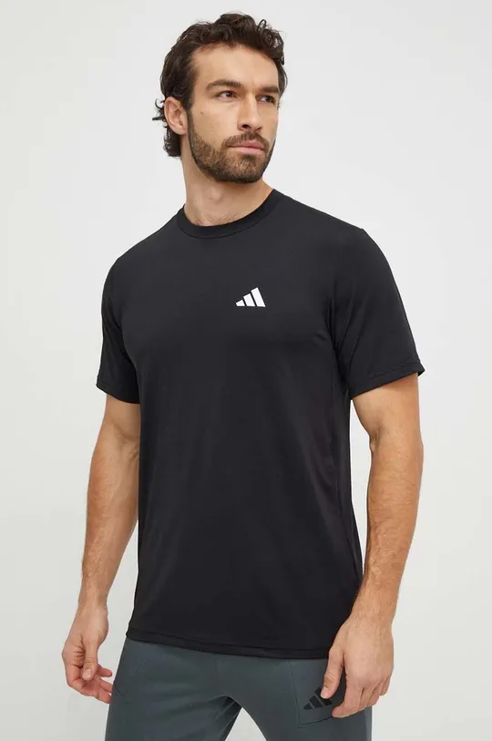 čierna Tréningové tričko adidas Performance Training Essentials Pánsky