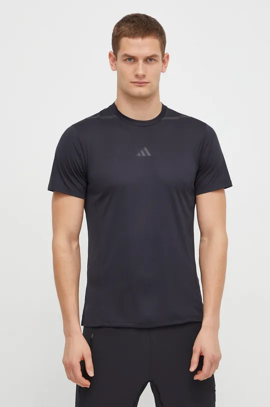 czarny adidas Performance t-shirt treningowy D4T Męski
