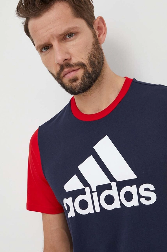 blu navy adidas t-shirt in cotone