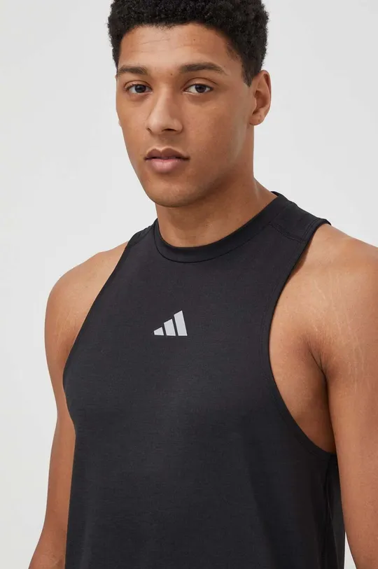 czarny adidas Performance t-shirt treningowy HIIT Męski