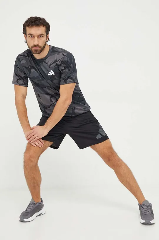 siva Kratka majica za vadbo adidas Performance Training Essentials Moški