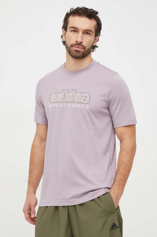violetto adidas t-shirt in cotone Uomo