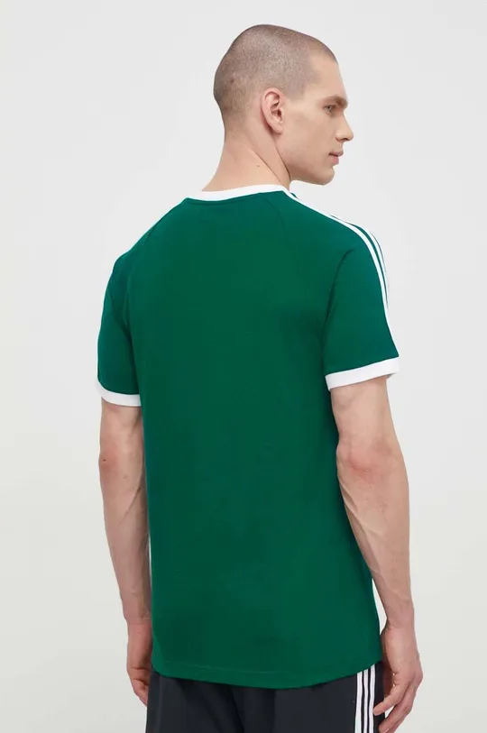 Хлопковая футболка adidas Originals 3-Stripes Tee зелёный