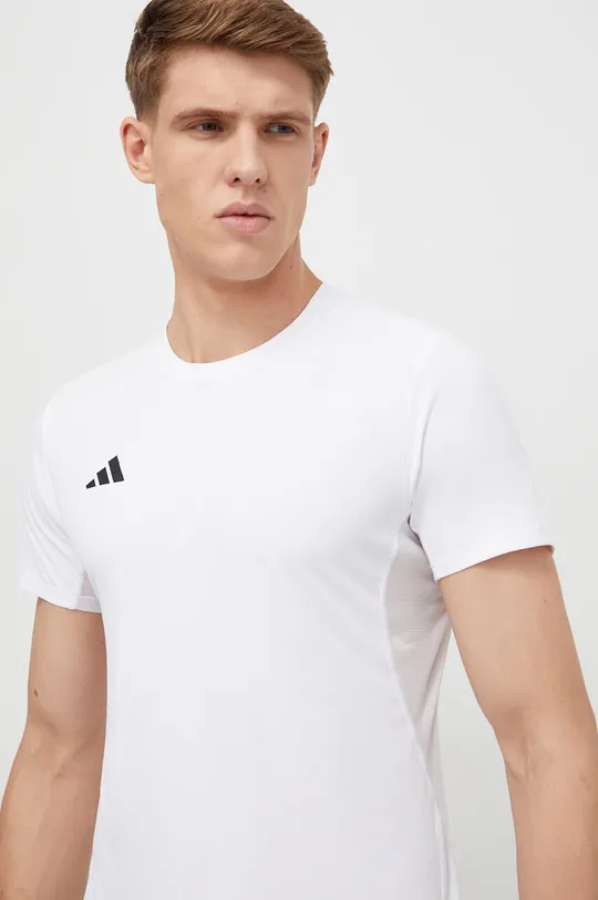 biela Bežecké tričko adidas Performance Adizero Pánsky