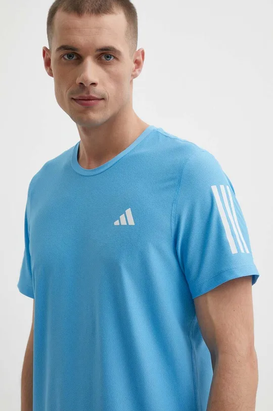 niebieski adidas Performance t-shirt do biegania