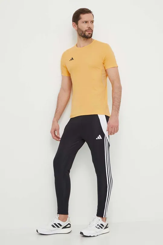 adidas Performance t-shirt do biegania Adizero żółty
