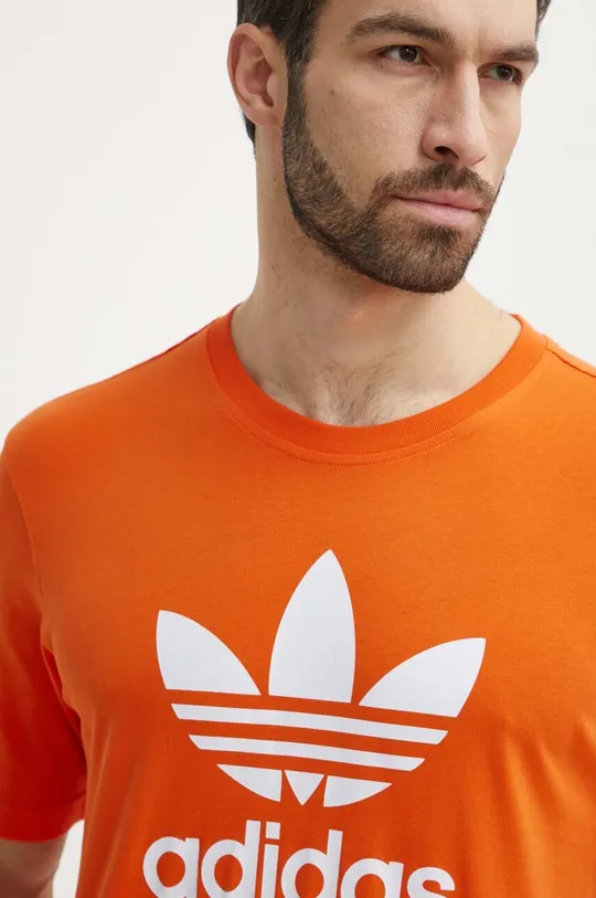 оранжевый Хлопковая футболка adidas Originals