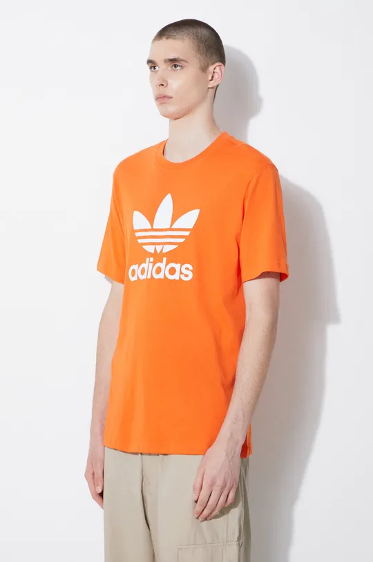 orange adidas Originals cotton t-shirt