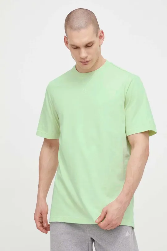 зелений Бавовняна футболка adidas Чоловічий