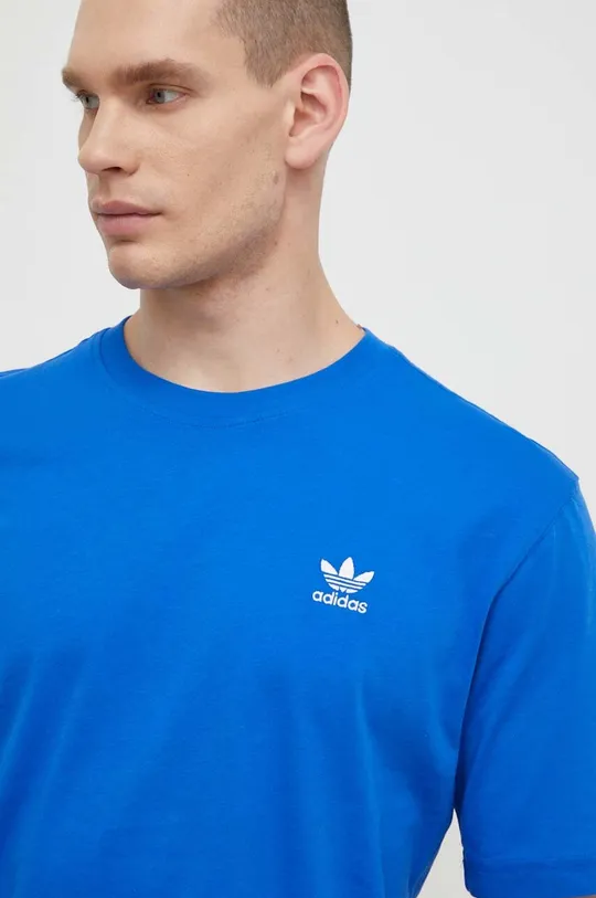 голубой Хлопковая футболка adidas Originals Essential Tee
