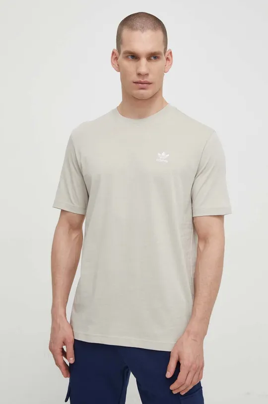 szary adidas Originals t-shirt bawełniany Essential Tee Męski