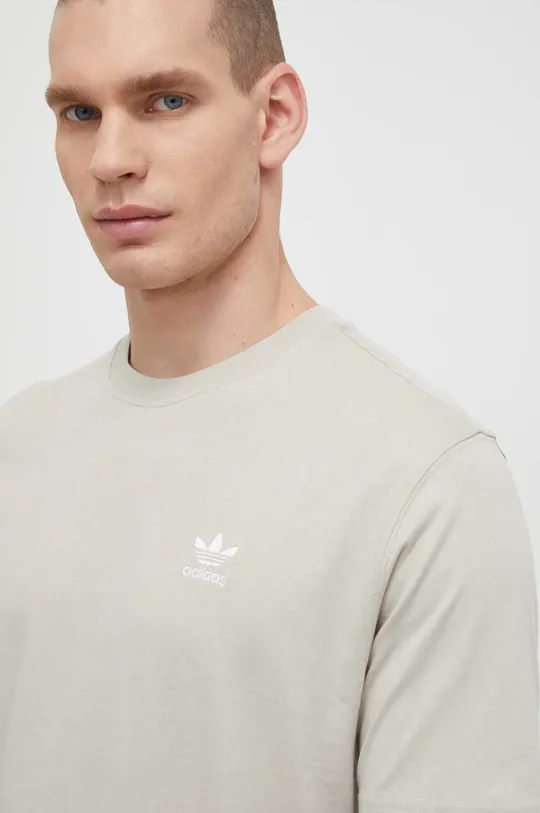 szary adidas Originals t-shirt bawełniany Essential Tee