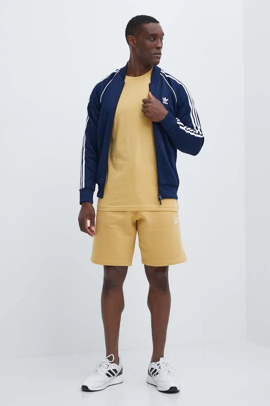Βαμβακερό μπλουζάκι adidas Originals κίτρινο