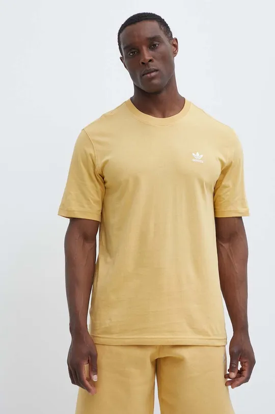 sárga adidas Originals pamut póló