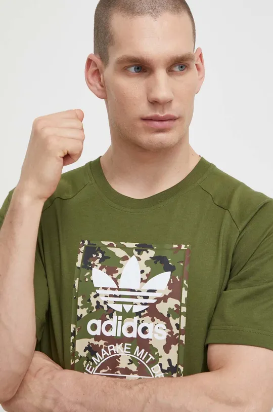 zielony adidas Originals t-shirt bawełniany