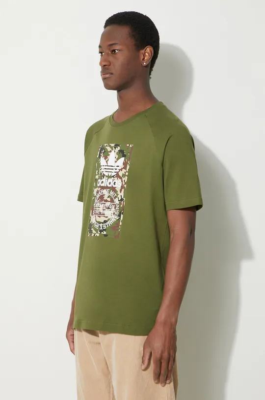 zelená Bavlnené tričko adidas Originals Camo Tongue