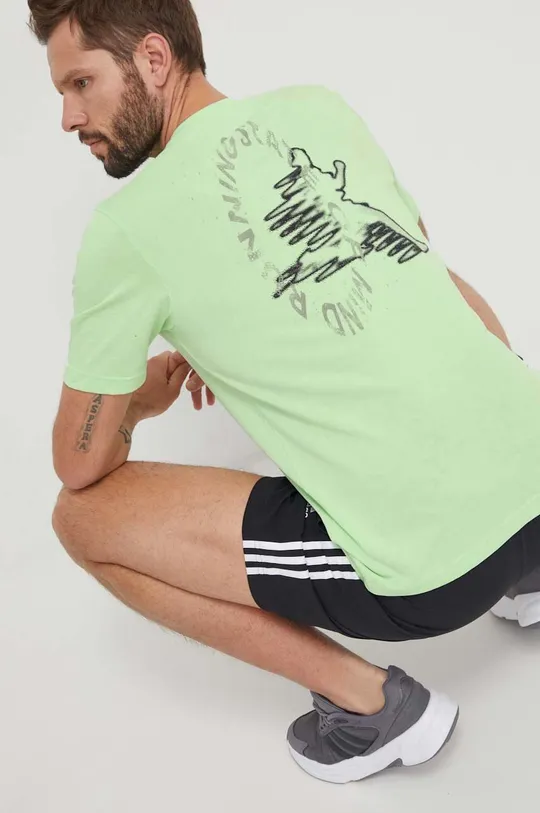 zelena Kratka majica za vadbo adidas Performance Training Essential Moški