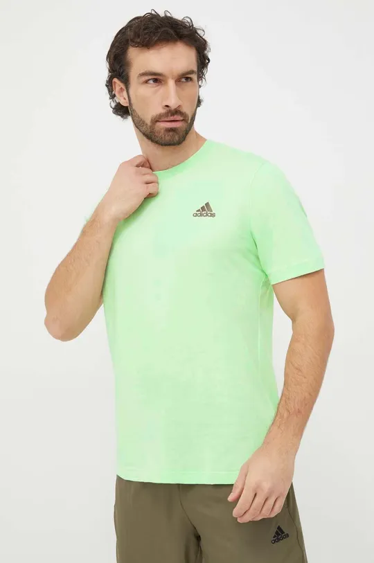 zöld adidas pamut póló Férfi