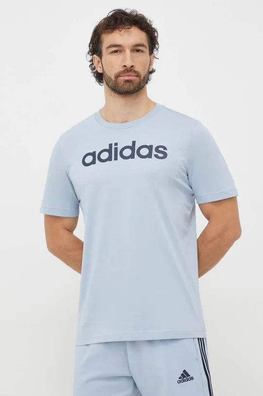 blu adidas t-shirt in cotone Uomo