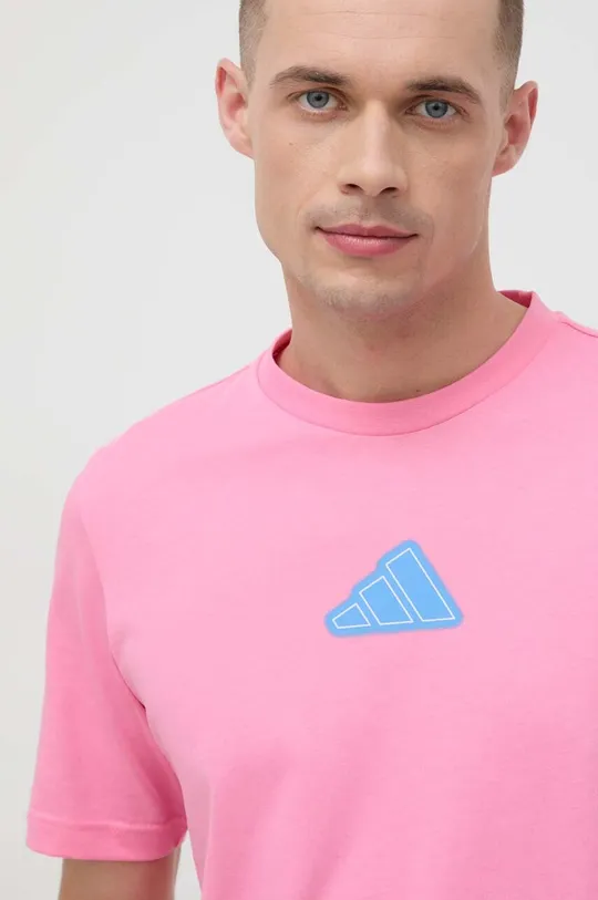 ružová Tréningové tričko adidas Performance