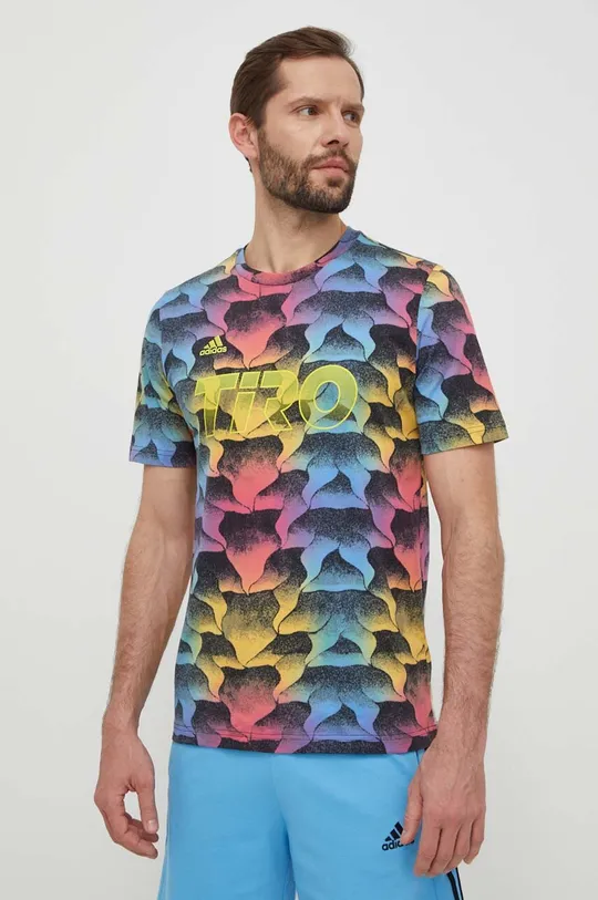 többszínű adidas pamut póló TIRO Férfi