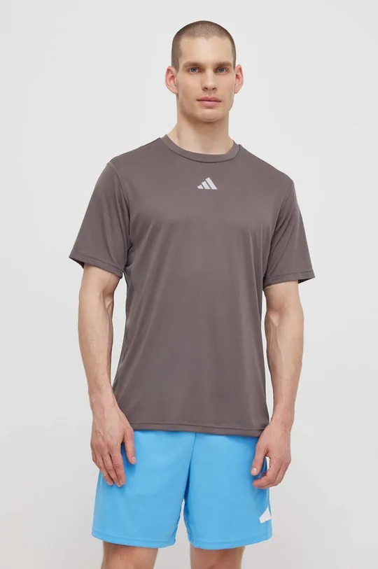 siva Kratka majica za vadbo adidas Performance HIIT 3S Moški