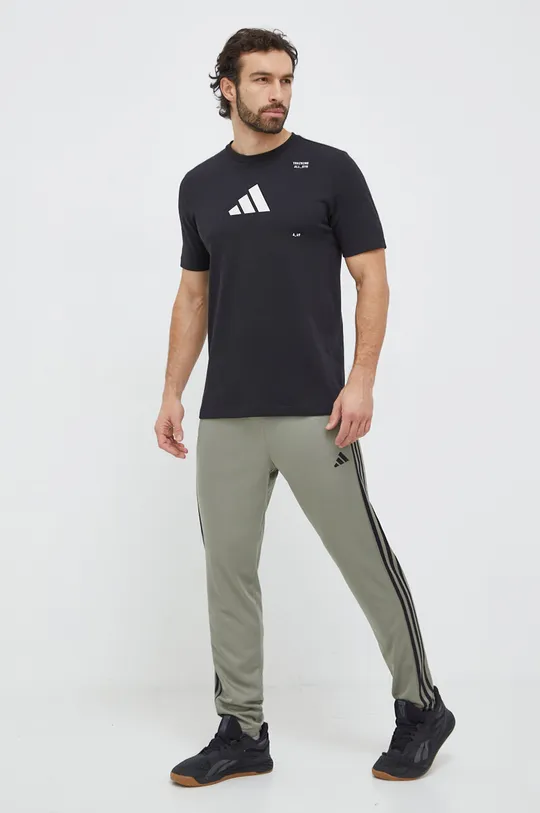 Kratka majica za vadbo adidas Performance črna