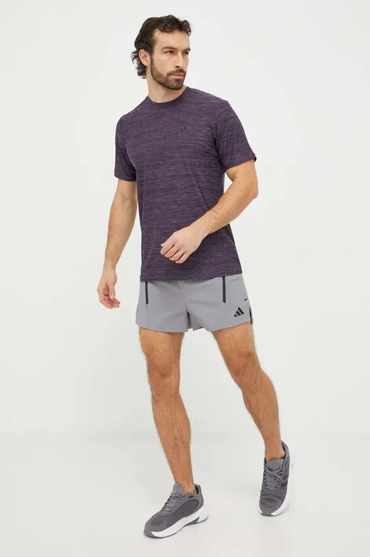 Kratka majica za vadbo adidas Performance Training Essentials vijolična
