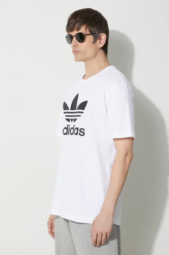 bílá Bavlněné tričko adidas Originals Trefoil