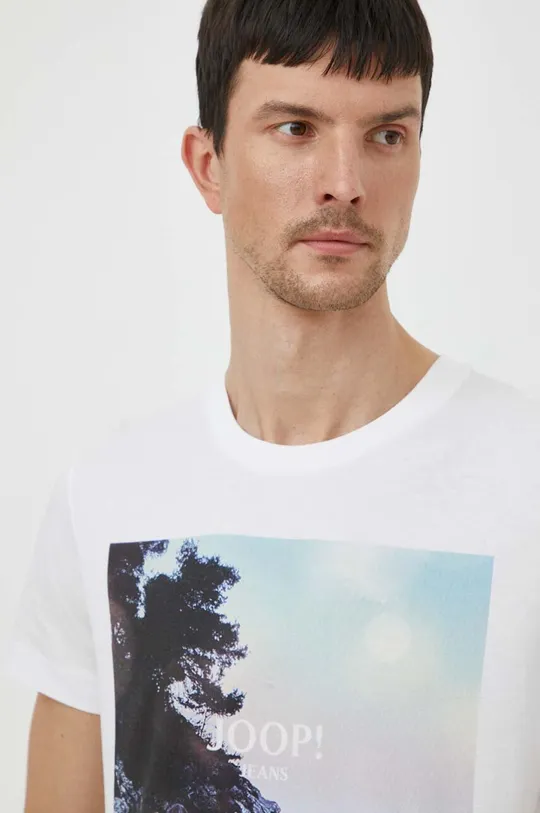 biały Joop! t-shirt bawełniany Dario Męski